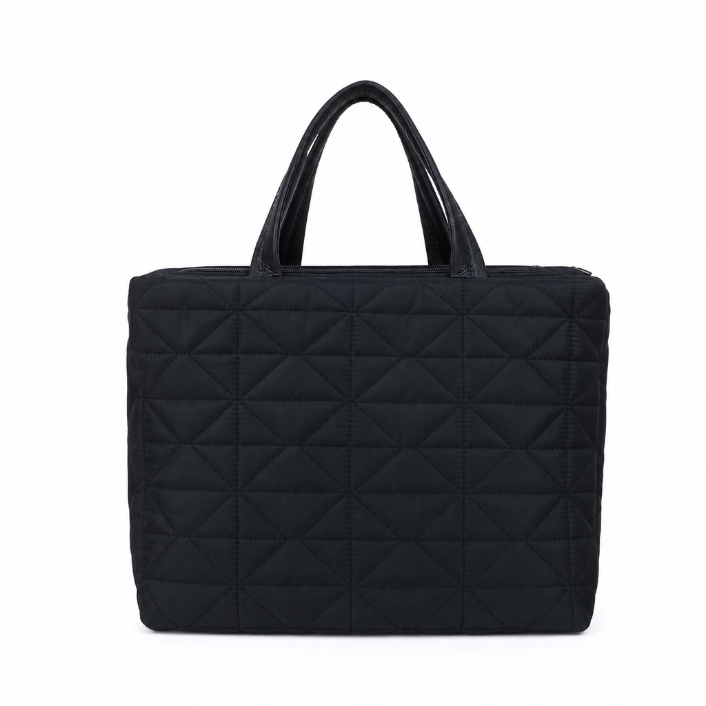 Black quilted handbag from the Quilted Bags and Clutches Collection.