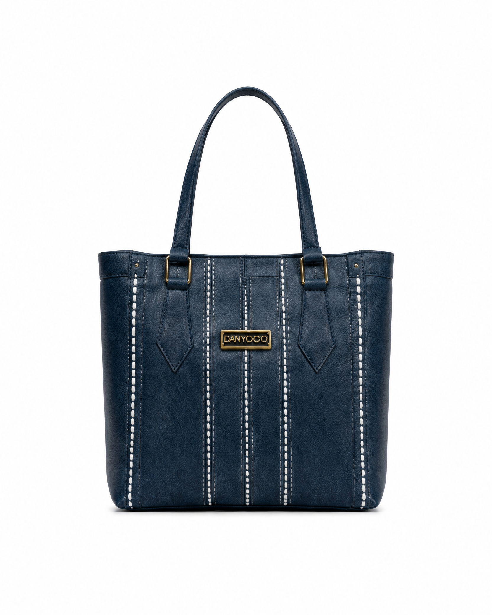 Women’s Navy Vertical Panel Tote Bag