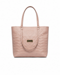 Women’s Blush Pink Quilted Heart Tote Bag