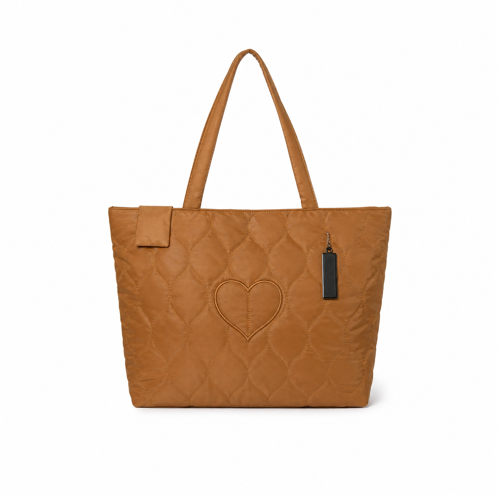 Caramel heart tote handbag from the Tote Handbags Collection.